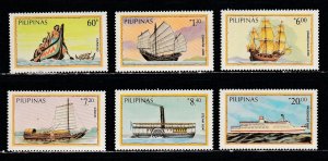 Philippines # 1718-1723, Ships, Mint NH, 1/2 Cat,
