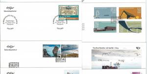 58168  ISLAND Iceland - POSTAL HISTORY: 2014 set of 12 FDC COVERS - BIRDS  Music