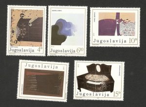 YUGOSLAVIA-MNH SET-ART-PAINTINGS-1982.