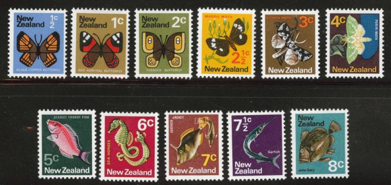 New Zealand Scott 438-448 MH* 1970 short set