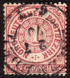 1869, North German Confederation, 1gr, Used, Sc 16