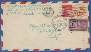 N107 -1944 WWII LAREDO, TX Gunnery School, 8c Airmail rate + 10c Sp Delivery