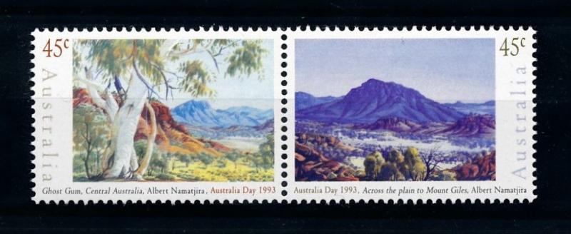 [73468] Australia 1993 Paintings Landscapes Trees Mountains Pair MNH