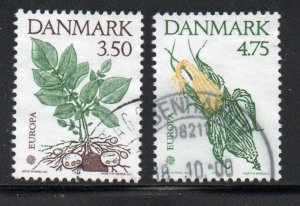 Denmark Sc 959-960 1992 Europa stamp set used