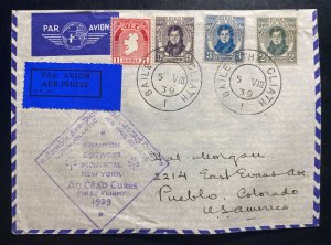 1939 Dublin Ireland First Imperial Airways Service Cover To Pueblo CO USA