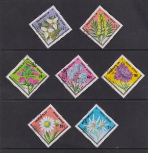 Mongolia  #1055-1061  cancelled  1979   flowers