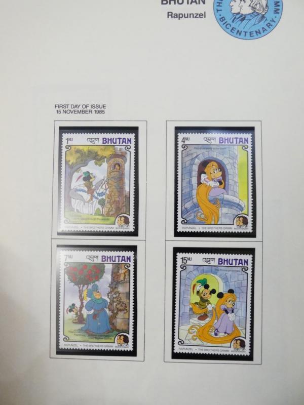 EDW1949SELL : BHUTAN Beautiful collection of VF MNH Disney sets, S/S & Shtlts