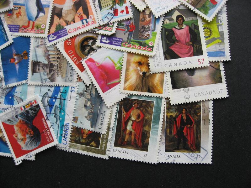 Canada 53 different used 2010 stamps. Mixed condition. Check them out! 