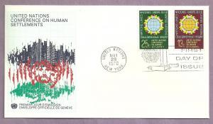 United Nations FDC NY Scott 276-277 Human Settlements MNH 1