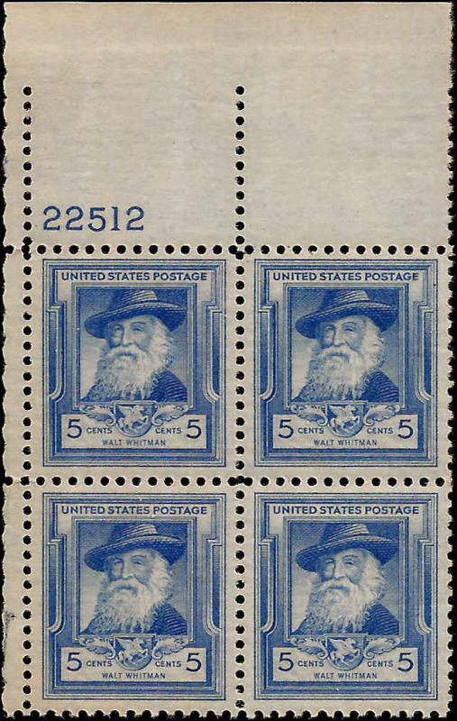 867 Mint,OG,NH... Plate Block of 4... SCV $8.50