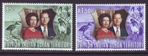 British Indian Ocean Territory SC#48-49 Royal Silver Wedding (1972) MNH