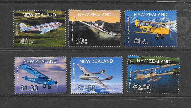 NEW ZEALAND #1714-19 AIRCRAFT MNH