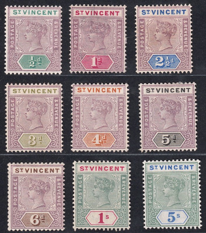 1899 ST. VINCENT QV COMPLETE SET (SG#67-75) MH VF