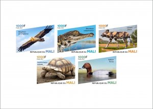 MALI 2023 DELUXE PROOF 5V - TURTLES BIRDS EAGLE DUCKS DUCK CROCODILE DOGS - MNH-