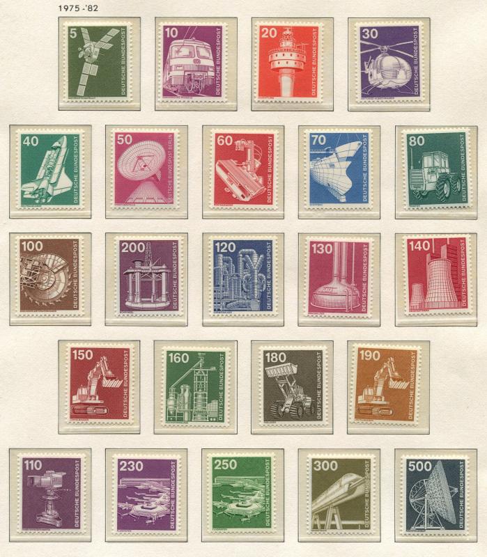 GERMANY-Scott 1170-92 - Definitive Issue -1975- 82 -MNH - Set of 23 Stamps