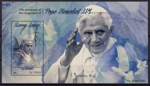 [HipG1430] Sierra Leone 2015 : Pope Good sheet very fine MNH