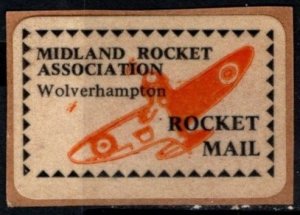 1969 Great Britain Poster Stamp Midland Rocket Association Wolverhampton