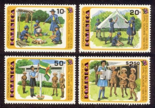 Dominica Sc# 630-3 MNH 50th Anniversary of Girl Guides