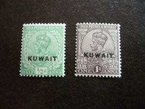 Stamps - Kuwait - Scott# 1-2 - Mint Hinged Part Set of 2 Stamps