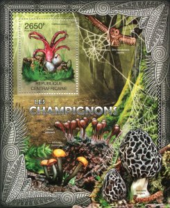 Central African Rep. 2012 MUSHROOMS s/s Perforated Mint (NH)