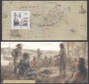 *30 FRANCE - CANADA = 2008 JOINT ISSUE MNH SS in folder Samuel de Champlain 6/6