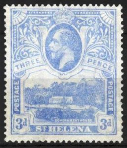 St. Helena 1922 KGV Landscapes 3 p. MH