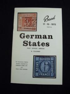 ROBSON LOWE BASEL AUCTION CATALOGUE 1972 GERMAN STATES POST OFFICES ABROAD