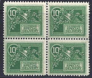 U. S. E7 FVF MNH Blk/4 SCV$440.00 Fresh (E7BK-1)