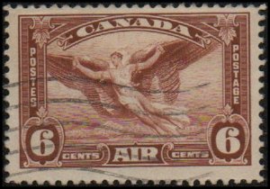 Canada C5 - Used - 6c Daedalus / Allegory of Flight (1935) (cv $1.25)