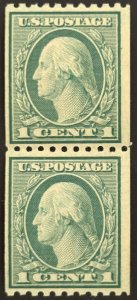 US Stamps #486 Vert. Pair unused