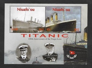 SE)2012 TONGA, CENTENARY OF THE TRAGIC LOSS OF THE TITANIC, SHIP, CAPTAINS, SS,