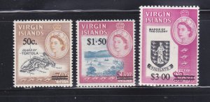 Virgin Islands 173-175 Set MNH Surcharges