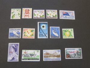 Cook Islands 1967 Sc 179-91+181a set MNG