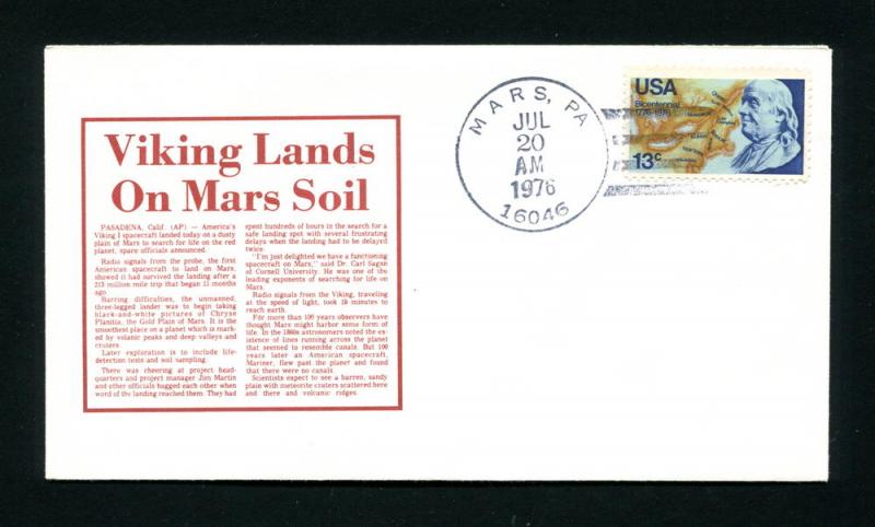 Viking 1 Landing Cover - Unknown