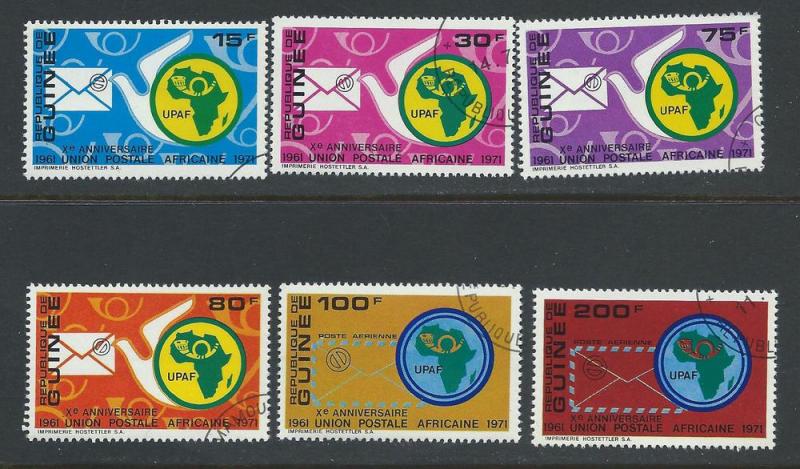 GUINEA SC# 608-11 & C122-3 VF U 1972