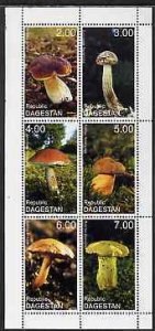 DAGESTAN - 1999 - Fungi - Perf 6v Sheet - Mint Never Hinged - Private Issue