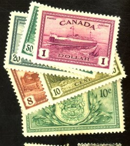 CANADA #268-73 E11 MINT FVF NO GUM Cat $78