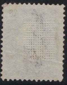 US Stamp #86 1c Blue Franklin E Grill USED SCV $425