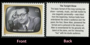 US 4414r Early TV Memories The Tonight Show 44c single MNH 2009