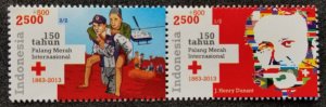 *FREE SHIP Indonesia 150th Anniv Red Cross 2013 Henry First Aid Flag (stamp) MNH
