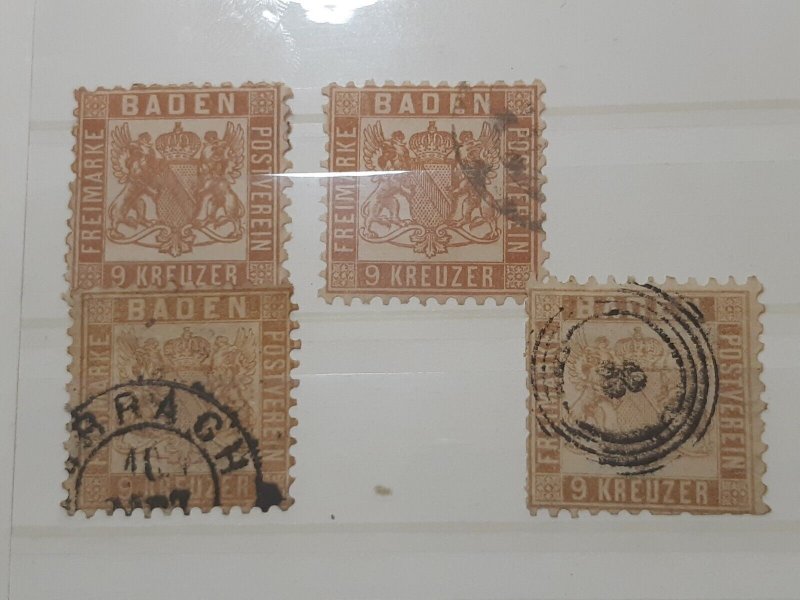 Old Germany - Baden 1851/1869 * mixed lot