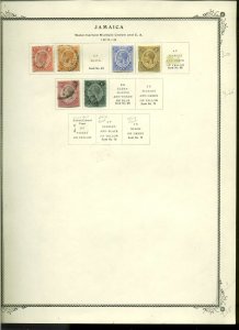 Collection, Jamaica Part A Scott Album Page, 1912/1972, Cat $133, Mint & Used