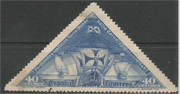 SPAIN, 1930, used 40c Ships Scott 428