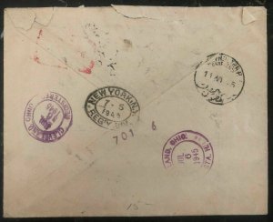 1945 Beyoğlu Istanbul Turkey Commercial Censored Cover To Cleveland OH USA