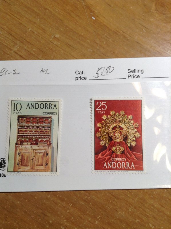 Andorra  (Spanish)  # 81-82  MNH