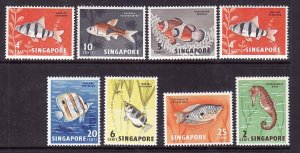 Singapore-Sc#53-9- id12-unused hinged set-Fish-Marine Life-1962-