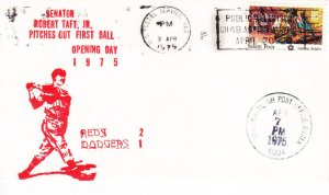 Goldey Opening Day 1975 Senator Taft Ohio First Ball Event Cover #1560 Baseball