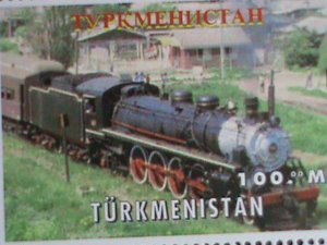 TURKMENISTAN  STAMP-WORLD-FAMOUS TRAINS-RAILWAY OF THE WORLD -MNH SHEET-VF