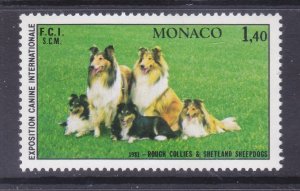 Monaco 1285 MNH 1981 Rough Collies & Shetland Sheepdogs International Dog Show