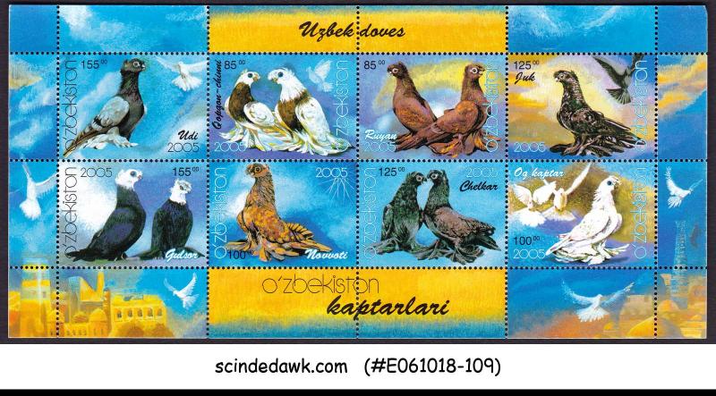 UZBEKISTAN - 2005 DOVES / BIRDS - MINIATURE SHEET MNH